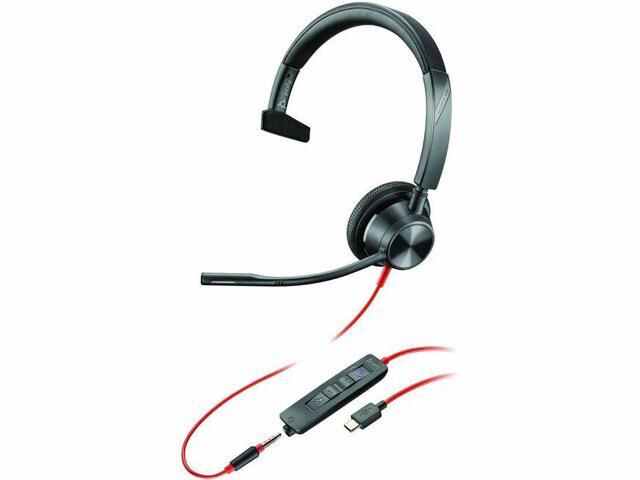 HP Poly Blackwire 3315 USB-C Wired Monaural Headset HP Poly Blackwire 3315 USB-C Wired Monaural Headset